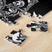 afrikanische Schwarz-Weiß-Kunst Puzzle (Seite)