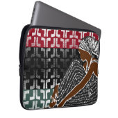 Afrikanische schwarze Frau mit Heritage Head Wrap Laptopschutzhülle (Vorne Rechts)