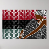 Afrikanische schwarze Frau mit Heritage Head Wrap Poster (Vorne)