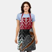 Afrikanische schwarze Frau mit Heritage Head Wrap Schürze (Getragen)