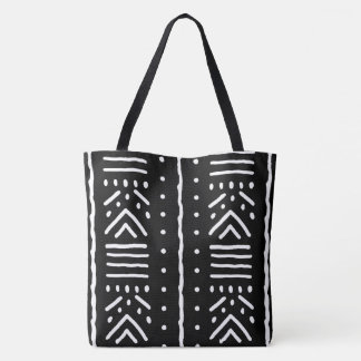 Afrikanische schwarze Mudcloth-Tasche - Trage-Stil Tasche