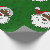 afrikanische schwarze Santa-Claus-Weihnachtsbäume Geschenkpapier (Ecke)