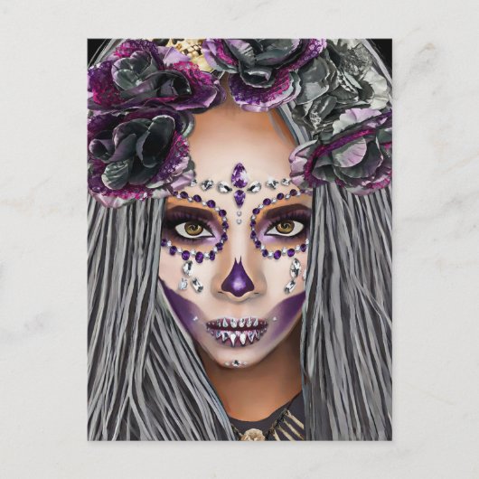 Afrikanische Schwarze Voodoo Priestersess Fantasy  Postkarte (Vorderseite)