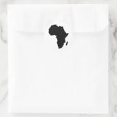 afrikanische Schwarzform Runder Aufkleber (Tasche)