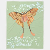 Afrikanische Seidenmotte Fleecedecke (Vorderseite)