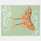 Afrikanische Seidenmotte Fleecedecke (Vorderseite (Horizontal))