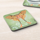 Afrikanische Seidenmotte Getränkeuntersetzer (Linke Seite)