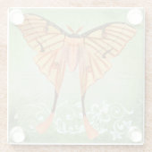 Afrikanische Seidenmotte Glasuntersetzer (Rückseite)