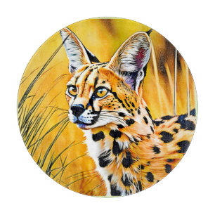 Afrikanische Serval Art Schneidebrett