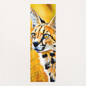 Afrikanische Serval Art Yogamatte (Vorderseite)