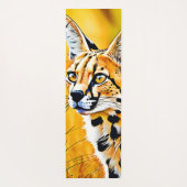 Afrikanische Serval Art Yogamatte (Rückseite)