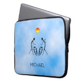 Afrikanische Silhouette am Vatertag Laptopschutzhülle (Vorderseite Links)