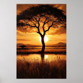 Afrikanische Silhouette Poster (Vorne)