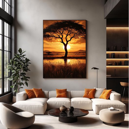 Afrikanische Silhouette Poster