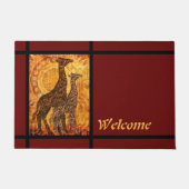 Afrikanische Sommer-Giraffen + Ihre Ideen Fußmatte (Vorderseite)