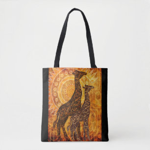 Afrikanische Sommer-Giraffen + Ihre Ideen Tasche