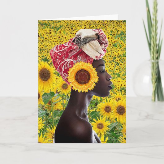 Afrikanische Sonnenblume Karte (Vorderseite)