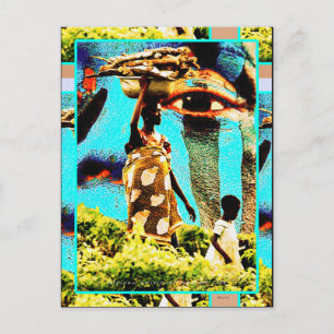 Afrikanische spirituelle Lebensweise Postkarte