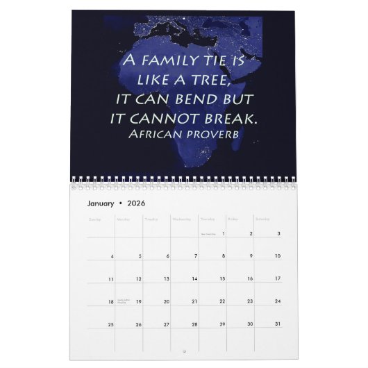 Afrikanische Sprichwörter Kalender (Jan 2026)