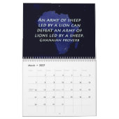 Afrikanische Sprichwörter Kalender (Mär 2027)