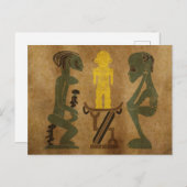 Afrikanische Stammeklandenkunst Postkarte (Vorne/Hinten)