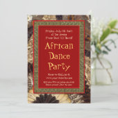 Afrikanische Stammes- Einladung (Stehend Vorderseite)