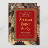 Afrikanische Stammes- Einladung (Vorne/Hinten)