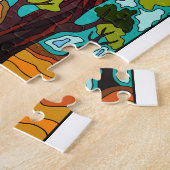 Afrikanische Stammes-Giraffe Puzzle (Seite)