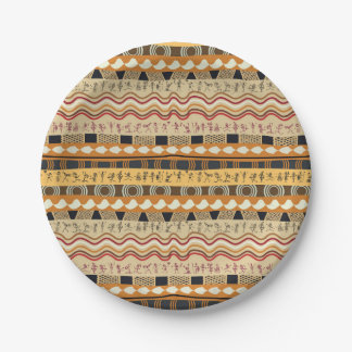 AFRIKANISCHE STAMMES- KUNST PAPPTELLER