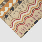 AFRIKANISCHE STAMMES- KUNST SEIDENPAPIER (Detail)