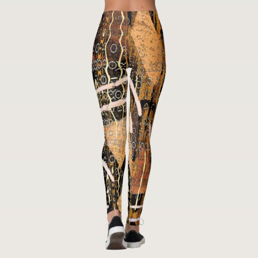 Afrikanische Stammes- Symbole Leggings (Rückseite)