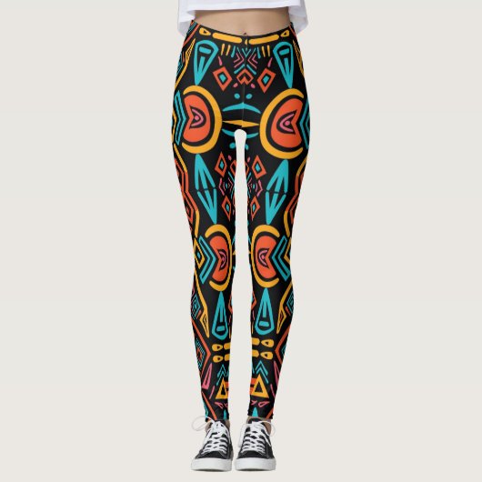 Afrikanische Stammeseleganz Leggings (Vorderseite)