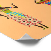 Afrikanische Stammesfrauen in farbenfroher Traditi Poster (Ecke)