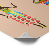 Afrikanische Stammesfrauen in farbenfroher Traditi Poster (Ecke)