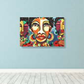 Afrikanische Stammesfrauen Leinwanddruck (Insitu (Holzboden))