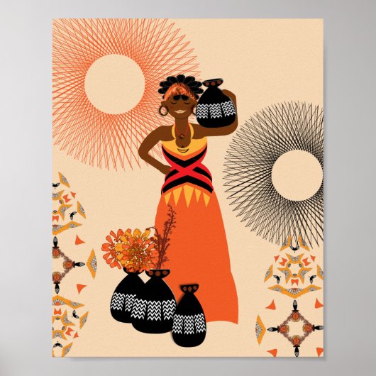 Afrikanische Stammesfrauen Print Poster (Vorne)