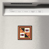 Afrikanische Stammesgeometrie Magnet (In Situ (Geschirrspüler))