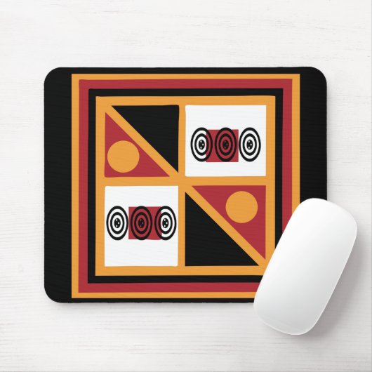 Afrikanische Stammesgeometrie Mousepad (Mit Mouse)