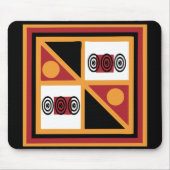 Afrikanische Stammesgeometrie Mousepad (Vorne)