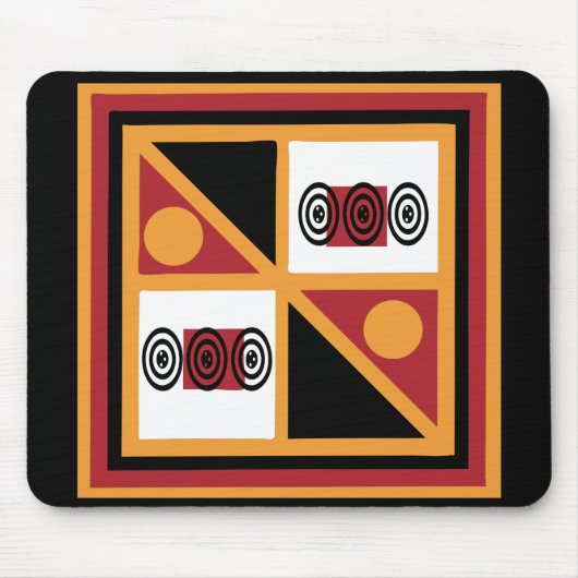 Afrikanische Stammesgeometrie Mousepad (Vorne)