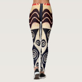 Afrikanische Stammeskrebse Aerobic Leggings (Rückseite)