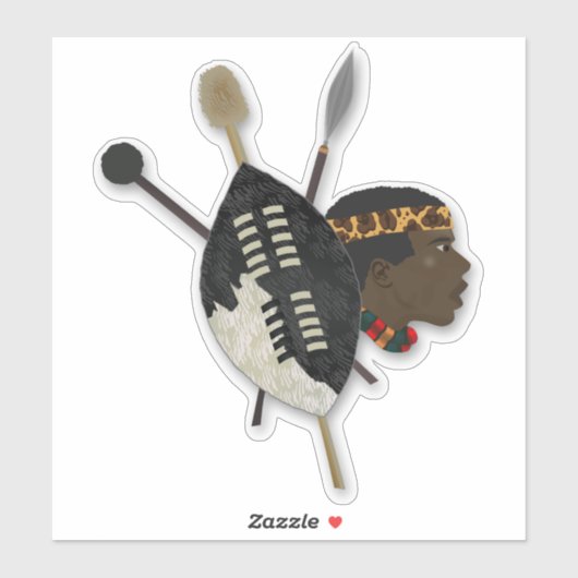 Afrikanische Stammeskunst Aufkleber (Blatt)
