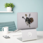 Afrikanische Stammeskunst Aufkleber (Laptop auf Schreibtisch)