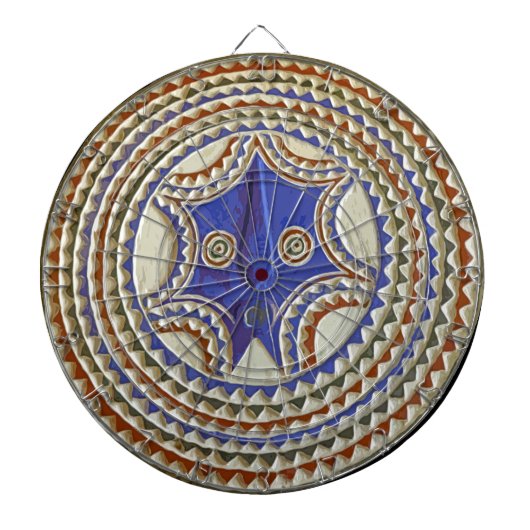 Afrikanische Stammesmaske Dartscheibe (vorne)