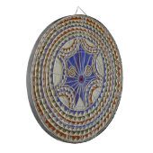 Afrikanische Stammesmaske Dartscheibe (Vorderseite Links)