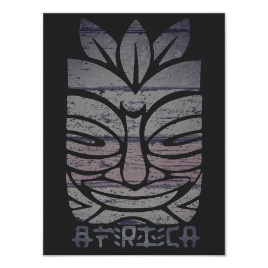 Afrikanische Stammesmaske Fotodruck (Vorne)