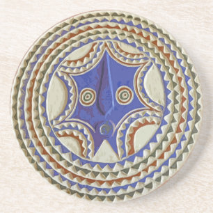 Afrikanische Stammesmaske Getränkeuntersetzer