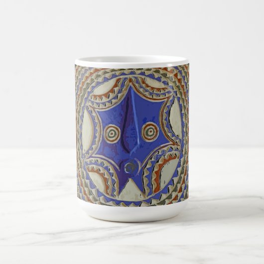 Afrikanische Stammesmaske Kaffeetasse (Mittel)