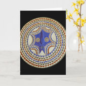 Afrikanische Stammesmaske Karte (Gelbe Blume)