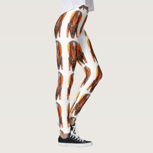 afrikanische Stammesmaske Leggings (Rechts)